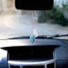 Bling Diamond Cube Car Rear View Mirror Charms, Crystal Rhinestone Cube Hanging Ornament for Automotive, Home Decor (Blue) view 2