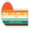Atlantic Beach North Carolina 4 x 2.25 Inch Sticker Retro Vintage Sunset City 70s Aesthetic Design view 1