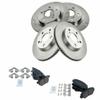 Front and Rear Semi-Metallic Brake Pad and Rotor Kit w Chemicals Compatible with Scion xB view 1