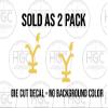 2 Pack - Yellowstone | Decal Vinyl Sticker Graphics for Car Truck SUV Van Wall Window Laptop | 3.2" Width by 5.5" Height HGC3462.021 Yellow view 2