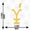 2 Pack - Yellowstone | Decal Vinyl Sticker Graphics for Car Truck SUV Van Wall Window Laptop | 3.2" Width by 5.5" Height HGC3462.021 Yellow view 3