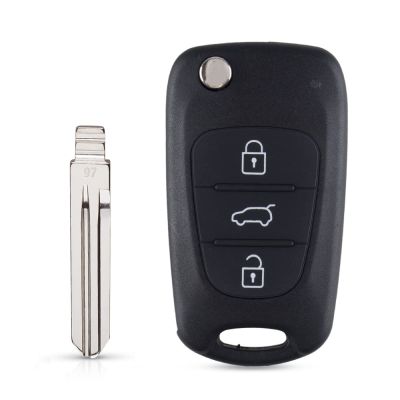 LadyCent Flip Folding Car Key Shell Auto Key Blanks Remote, for Kia Sportage Picanto 3 Rio K2 K5 Cerato Ceed Soul,HY14