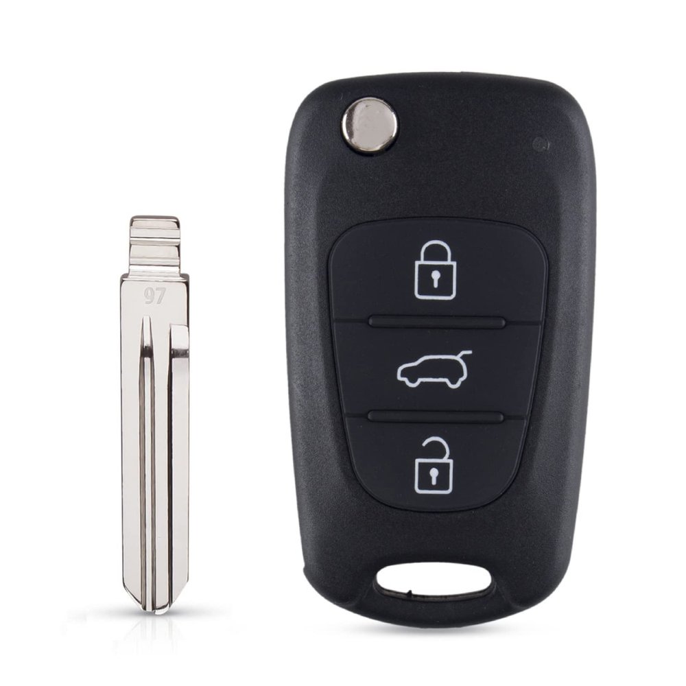 LadyCent Flip Folding Car Key Shell Auto Key Blanks Remote, for Kia Sportage Picanto 3 Rio K2 K5 Cerato Ceed Soul,HY14