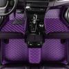 Car Floor mat for Mercedes Benz A B C CLA CLS CLK GLE GLS GLA GLK GL ML G S GLC SL CL SLC R SLK Custom Non-Slip Waterproof Car Liner Carpets Cargo (Embroidery Custom Word, Purple 2) view 1