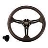 Huskey Rally Golf Cart Steering Wheel Fits Club Car DS1984-Up Gas Electric Models, 13 Inch Diameter & UV Coated PVC Material W/Carbon Fiber Pattern, Including a 5/6 Hole Black Adapter view 1