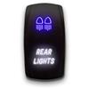 Rear Lights (1) - Blue/White - Laser Etched 5-Pin Double Pole Single Throw Maintained ON-Off DPST Toggle Switch 20A 12V view 1