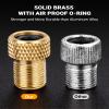 AstroAI Brass Presta Valve Adapter, Convert Presta to Schrader Valve Adaptor for Bikes, Inflate Tire by Standard Pump or Air Compressor (4 Pack) view 4