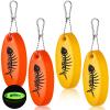 Yaomiao 4 Pcs Floating Keychain Oval Shaped Foam Floating Key Ring Glow in The Dark Foam Float Key Chain for Golf Cart Boating Fishing Outdoor (3.9 x 1.6 Inch,Yellow,Red) view 1
