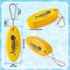 Yaomiao 4 Pcs Floating Keychain Oval Shaped Foam Floating Key Ring Glow in The Dark Foam Float Key Chain for Golf Cart Boating Fishing Outdoor (3.9 x 1.6 Inch,Yellow,Red) view 2