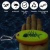 Yaomiao 4 Pcs Floating Keychain Oval Shaped Foam Floating Key Ring Glow in The Dark Foam Float Key Chain for Golf Cart Boating Fishing Outdoor (3.9 x 1.6 Inch,Yellow,Red) view 3