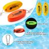 Yaomiao 4 Pcs Floating Keychain Oval Shaped Foam Floating Key Ring Glow in The Dark Foam Float Key Chain for Golf Cart Boating Fishing Outdoor (3.9 x 1.6 Inch,Yellow,Red) view 4
