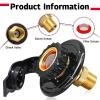 RV City Water Inlet with Check Valve, 3/4 NH Female to 1/2 NPT Male Black Flange RV Fresh Water Inlet, Lead-free Brass RV Water Connection Inlet with Dust Plug for RV Camper Motorhome Trailer Marine view 4