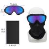LJDJ Motorcycle Goggles,2 Pack Dirt Bike ATV Motocross Anti-UV Adjustable Riding Offroad Protective with 2 Pack Neck Breathable Bandana Mask for Men Women Kids Youth Adult view 2