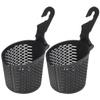 LIFKOME Car Headrest Cup Holder Hanging Hook 2 pack Black Plastic view 1