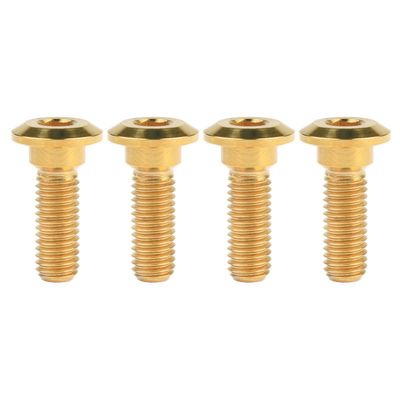 Wanyifa Titanium Ti M8 x25mm for Honda Motorcycle Disc Brake Bolt Pack of 4 (Gold)