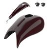 Stretched Tank Covers with Tank Dash Console & Fuel Gas Tank Cap, Gallon Fuel Shrouds Fit for Harley Touring, 2008-2023, Street Glide, Road Glide view 2