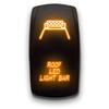 ROOF LED BAR - Orange - Laser Etched 5-Pin Double Pole Single Throw Maintained ON-Off DPST Toggle Switch 20A 12V view 1
