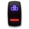 DASHCAM - Blue/Red - Laser Etched Toggle Switch 20A 12V - Vertical Rocker Switch 5-Pin DPST view 1