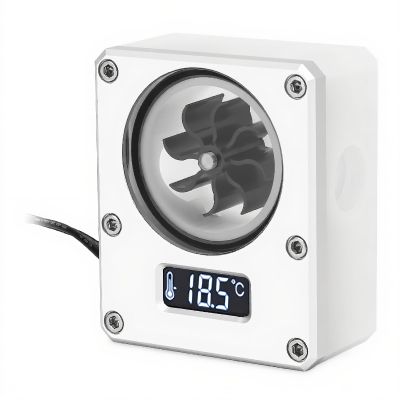 Heayzoki PC Water Meter, G1/4 Thread, 3Pin Interface, Water Cooling Temperature Monitoring, Rustproof