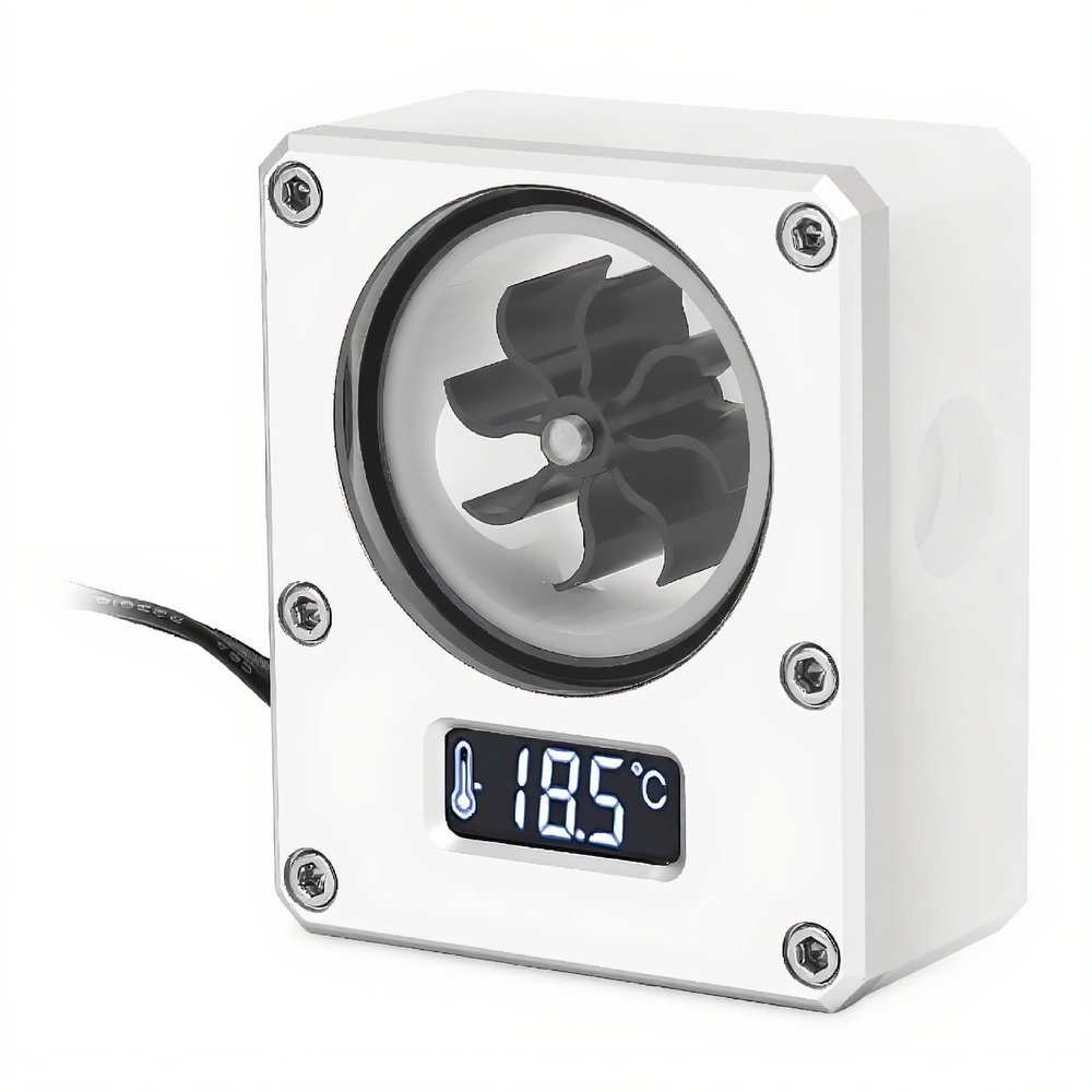 Heayzoki PC Water Meter, G1/4 Thread, 3Pin Interface, Water Cooling Temperature Monitoring, Rustproof