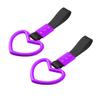 Fekey&JF 2PCS Tsurikawa Rings Heart-Shaped Car Hand Strap, Rear Bumper Warning Loop Janpanese Heart Handle for Cars, SUV, Subway, Bus, Auto Interior Exterior Warning Decoration (Purple/Black) view 1