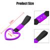 Fekey&JF 2PCS Tsurikawa Rings Heart-Shaped Car Hand Strap, Rear Bumper Warning Loop Janpanese Heart Handle for Cars, SUV, Subway, Bus, Auto Interior Exterior Warning Decoration (Purple/Black) view 2
