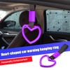 Fekey&JF 2PCS Tsurikawa Rings Heart-Shaped Car Hand Strap, Rear Bumper Warning Loop Janpanese Heart Handle for Cars, SUV, Subway, Bus, Auto Interior Exterior Warning Decoration (Purple/Black) view 3