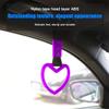 Fekey&JF 2PCS Tsurikawa Rings Heart-Shaped Car Hand Strap, Rear Bumper Warning Loop Janpanese Heart Handle for Cars, SUV, Subway, Bus, Auto Interior Exterior Warning Decoration (Purple/Black) view 4