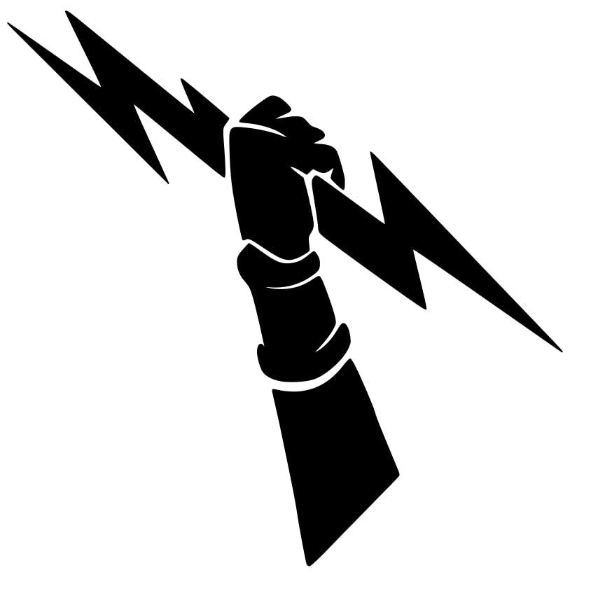 Lightning Bolt Design #7 Vinyl Decal Sticker Car Window Bumper Mug Electric Storm Cloud (9" x 9", Pink)
