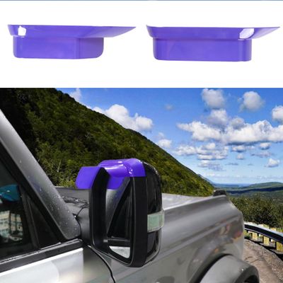 RERPRO Mirror Rain Visor Guard Protector Cover Trim for Ford Bronco 2/4 Door 2021 2022 2023 2024 2025 Rear View Side Mirror Rain Eyebrow External Decoration Accessories, 1 Pair Purple