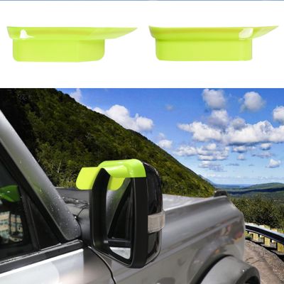 RERPRO Mirror Rain Visor Guard Protector Cover Trim for Ford Bronco 2/4 Door 2021 2022 2023 2024 2025 Rear View Side Mirror Rain Eyebrow External Decoration Accessories, 1 Pair Green