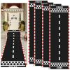 10 Feet Long Racetrack Floor Running Racer Party Decoration Mat Fold Race Tracks Decor Running Mat Drag Car Racer Party Supplies for Road Racing Car Theme Birthday Sport Games, 2 Feet Wide(4 Pcs) view 1
