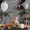 10 Feet Long Racetrack Floor Running Racer Party Decoration Mat Fold Race Tracks Decor Running Mat Drag Car Racer Party Supplies for Road Racing Car Theme Birthday Sport Games, 2 Feet Wide(4 Pcs) view 3