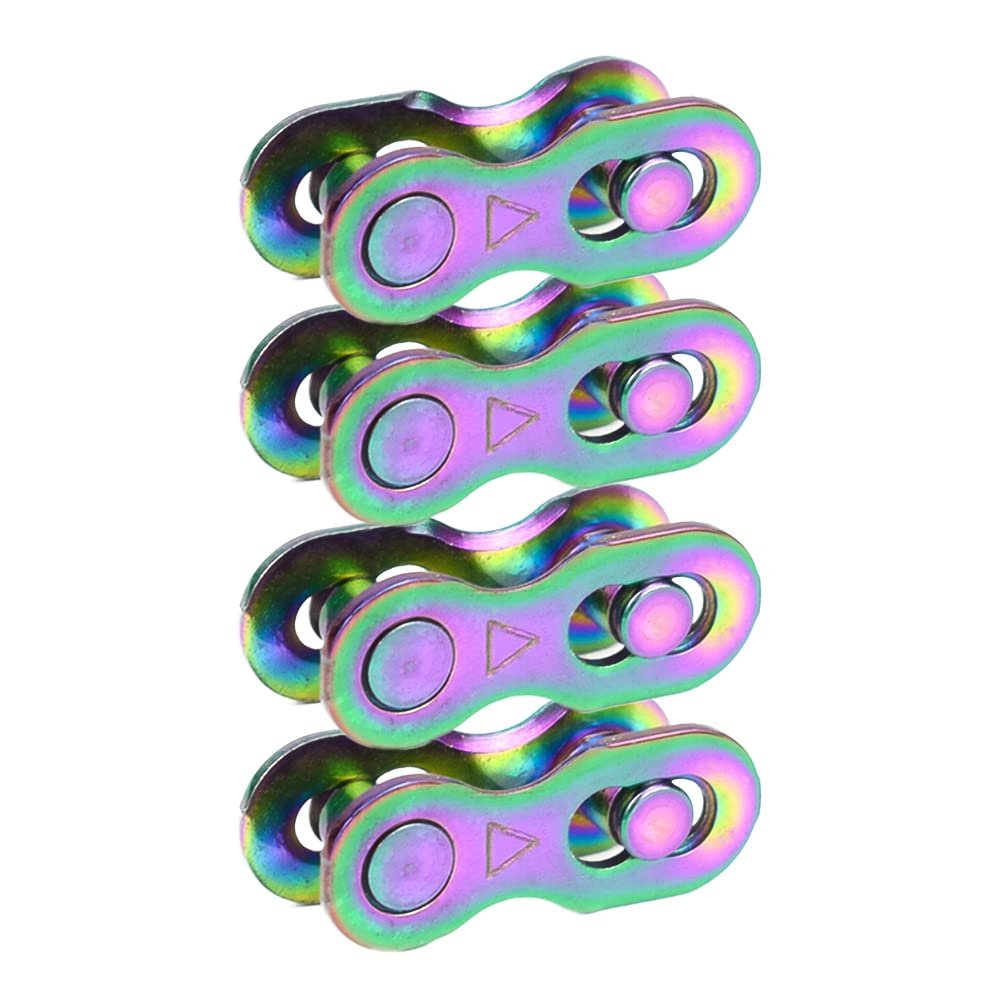 VG SPORTS 4 Pairs Bicycle Missing Link 1/6/7/8/9/10/11/12 Speed Chain Reusable Steel Bike Chain Link
