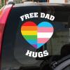 Free Dad Hugs Gay Lesbian Heart Vinyl Decal for Car Window Gender Equality Rainbow Pride Laptop Sticker Car Decal Gay Pride Laptop Stickers Car Decals LGBT Decal Sticker for Bumper Decal Sticker view 1