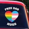 Free Dad Hugs Gay Lesbian Heart Vinyl Decal for Car Window Gender Equality Rainbow Pride Laptop Sticker Car Decal Gay Pride Laptop Stickers Car Decals LGBT Decal Sticker for Bumper Decal Sticker view 2