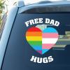 Free Dad Hugs Gay Lesbian Heart Vinyl Decal for Car Window Gender Equality Rainbow Pride Laptop Sticker Car Decal Gay Pride Laptop Stickers Car Decals LGBT Decal Sticker for Bumper Decal Sticker view 3