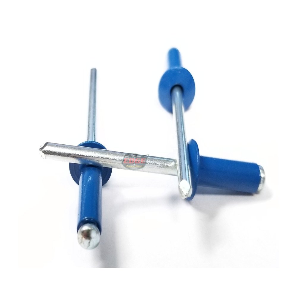 Chevron Blue 3/16" Blind Pop Rivets Aluminum Small Head with Steel Mandrel Fasteners .250 - .375 Grip Range