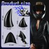 Lewtemi 4 Pairs Helmet Devil Horns Motorcycle Helmet Accessories Cat Ears Devil Wings Horns with Adhesive Suction Cup Ski Bike Accessories for Women Men, Black view 2