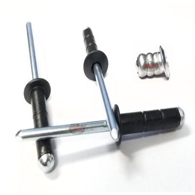 Flat Black 3/16" Aluminum Small Head with Steel Mandrel Multi Grip Pop Rivets Fasteners .275 - .598 Grip Range