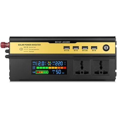 Niczu 500W 1200W 1600W 2200W Car Inverter DC 12V 24V 48V to AC 220V Modified Sine Wave Power Voltage Converter with Smart Digital Display Screen,1600W-48V