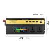 Niczu 500W 1200W 1600W 2200W Car Inverter DC 12V 24V 48V to AC 220V Modified Sine Wave Power Voltage Converter with Smart Digital Display Screen,2200W-12V view 3
