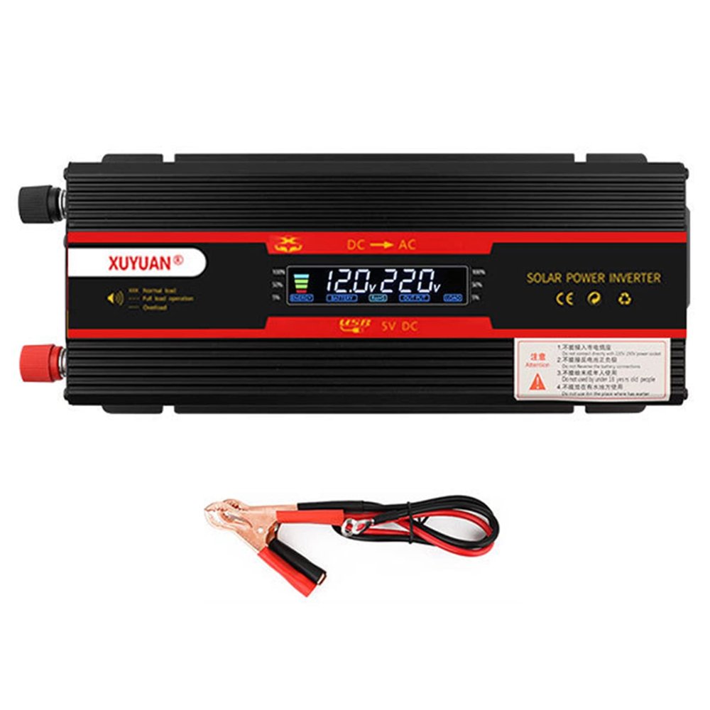 Niczu 3000W 4000W 6000W Car Inverter DC 12V 24V to AC 110V 220V Modified Sine Wave Power Voltage Converter with Smart Digital Display Screen,6000W-24V