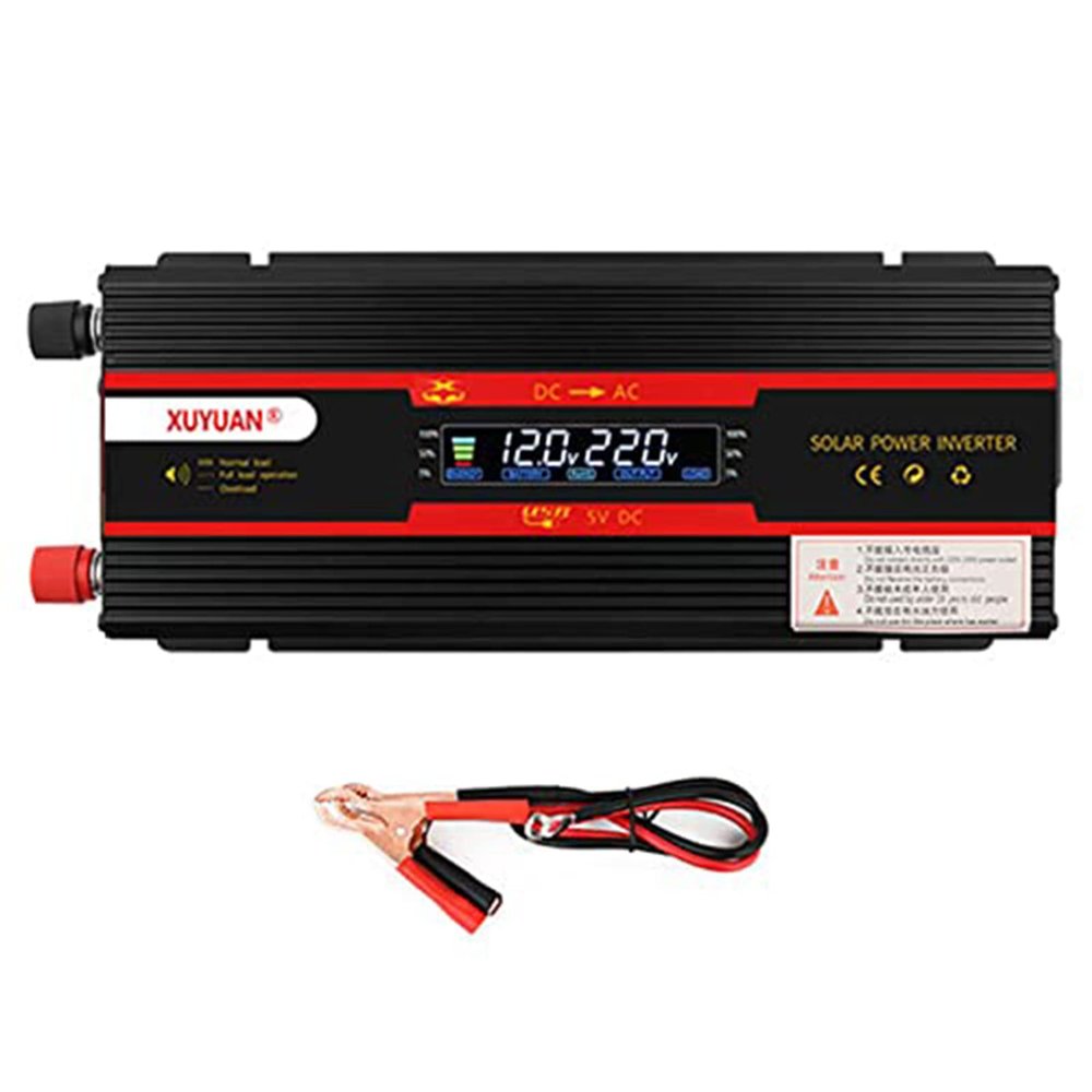 Niczu 3000W 4000W 6000W Car Inverter DC 12V 24V to AC 110V 220V Modified Sine Wave Power Voltage Converter with Smart Digital Display Screen,6000W-12V