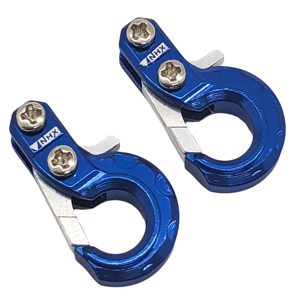 NHX RC Aluminum Premium Spring Loaded Winch Hook- Blue : 1/10 Crawler