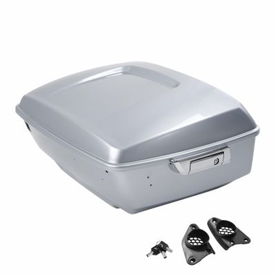 HR3 Barracuda Silver King Tour Trunk w/Speaker Cut Outs Compatible with 2020 Ultra Limited FLHTK Fit for 2014-later Harley Touring Road King Road Glide Street Glide Electra Glide