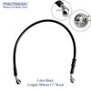 ZYHW Motorcycle Brake Line, 50cm/19.7" Universal Hydraulic Clutch Oil Pipe, Motocross Stainless Steel Braided Accessories for Bikes Enduro Motocross Street Bikes(Black) view 2