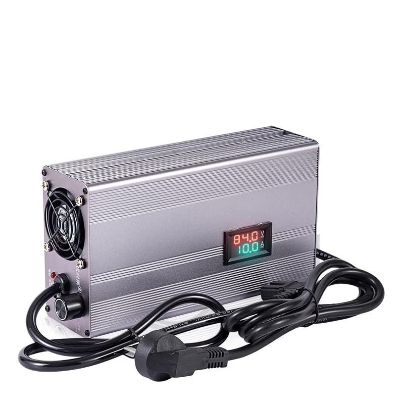 1-10A Adjustable Charger 54.6V 58.V 84V 73V 16S 67.2V 5A 42v 43.8V 14S 58.8V 8A li ion 72V 88.2V 10A 48V 5A 36V 8A Charger (Color : 20S 73V lifepo4, Socket Standard : 1-10A Adjustable)