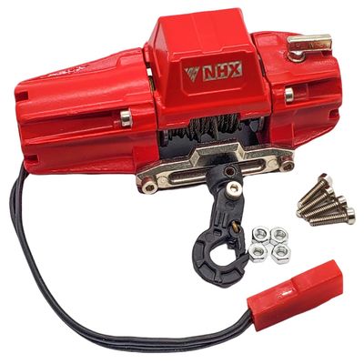 NHX RC Dual Motors Metal Winch - Red: TRX-4 / SCX10 / Gen7/Gen8 / MST