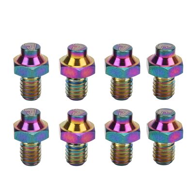 Universal Pedal Screw,8Pcs Alloy Anti Slip M4x5mm Mountain Pedal Screws Pins Studs (Dazzling)